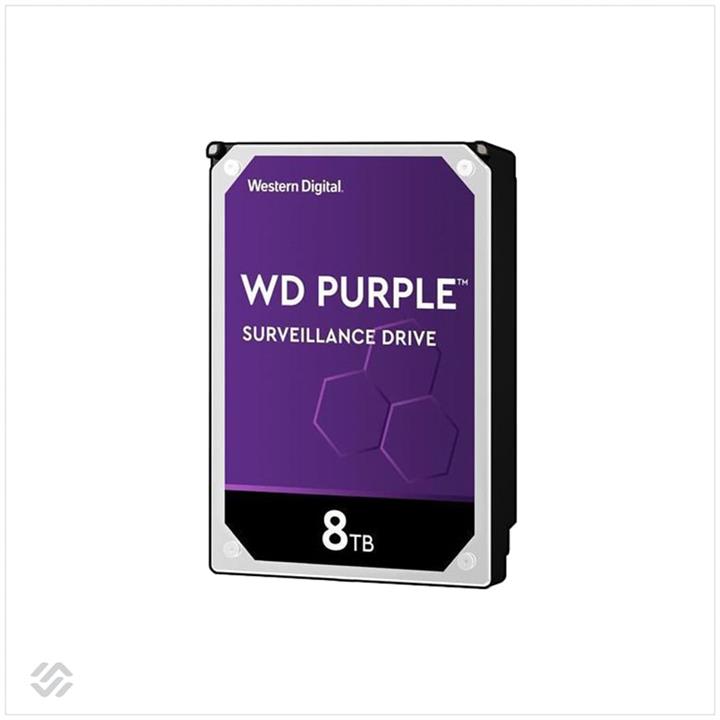 هارددیسک اینترنال وسترن دیجیتال سری Purple WD82PURX ظرفیت 8 ترابایت Western Digital WD82PURX Purple 8TB 128MB Cache Internal Hard Drive